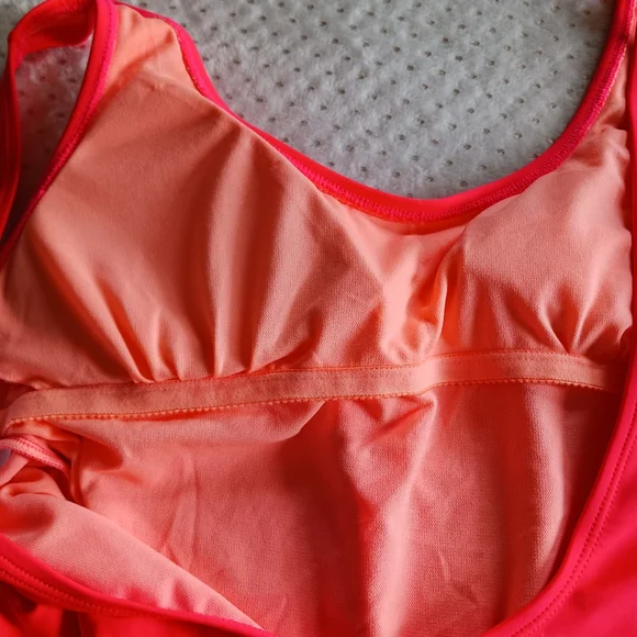 Firecracker / baywatch look alike Hig leg one-piece Red corals swimsuit size XL - Picture 9 of 10